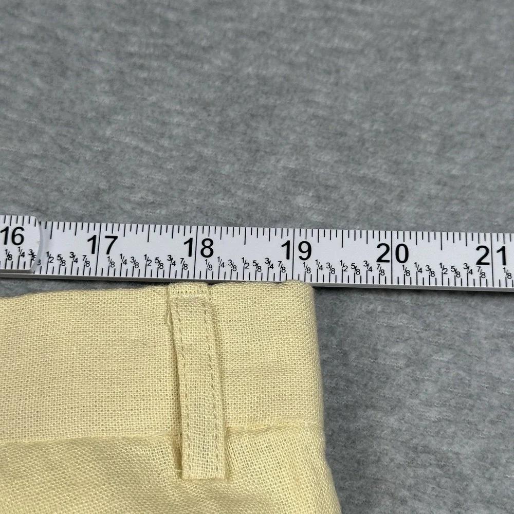 Vintage Vitali 100% Linen Suit Pants 2XL/42 W38 Mint Yellow-Green Pleated NOTE